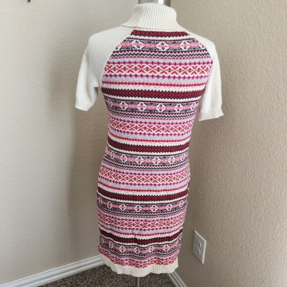 Tommy Hilfiger Sweater Dress Tunic‎ Multi Color Turtleneck Casual Size M - Picture 4 of 12